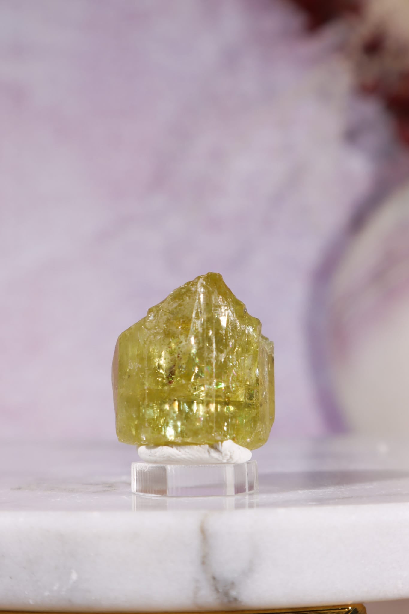 Yellow Apatite Specimen with Rainbows | 22mm | Cerro de Mercado, Mexico Minerals Tali & Loz Crystals