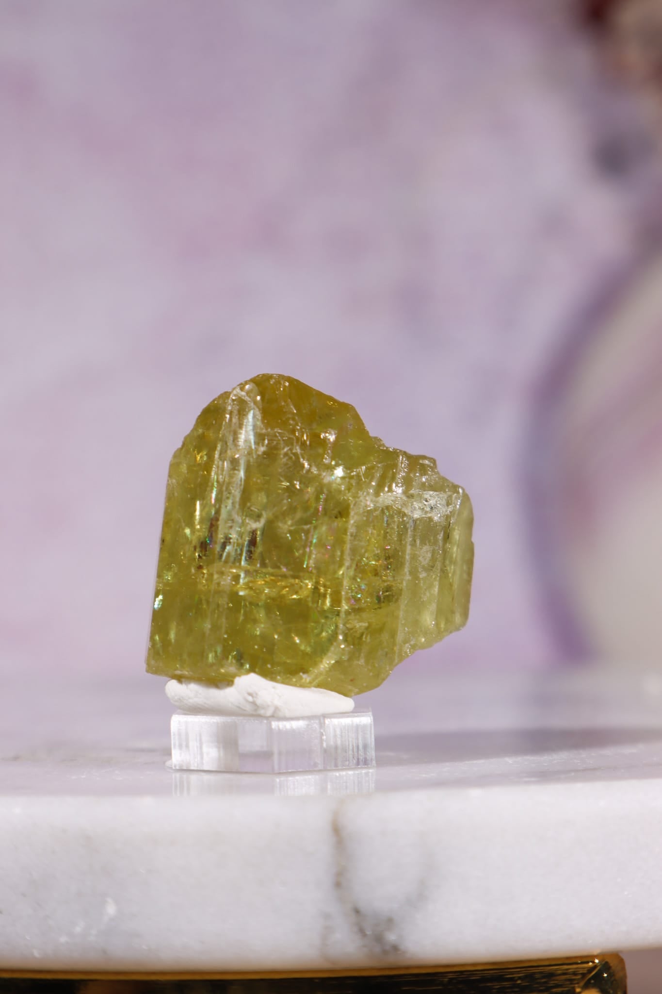 Yellow Apatite Specimen with Rainbows | 22mm | Cerro de Mercado, Mexico Minerals Tali & Loz Crystals
