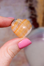 Yellow Calcite Hearts | 26-32mm | Mexico Hearts Tali & Loz Crystals