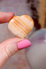 Yellow Calcite Hearts | 26-32mm | Mexico Hearts Tali & Loz Crystals