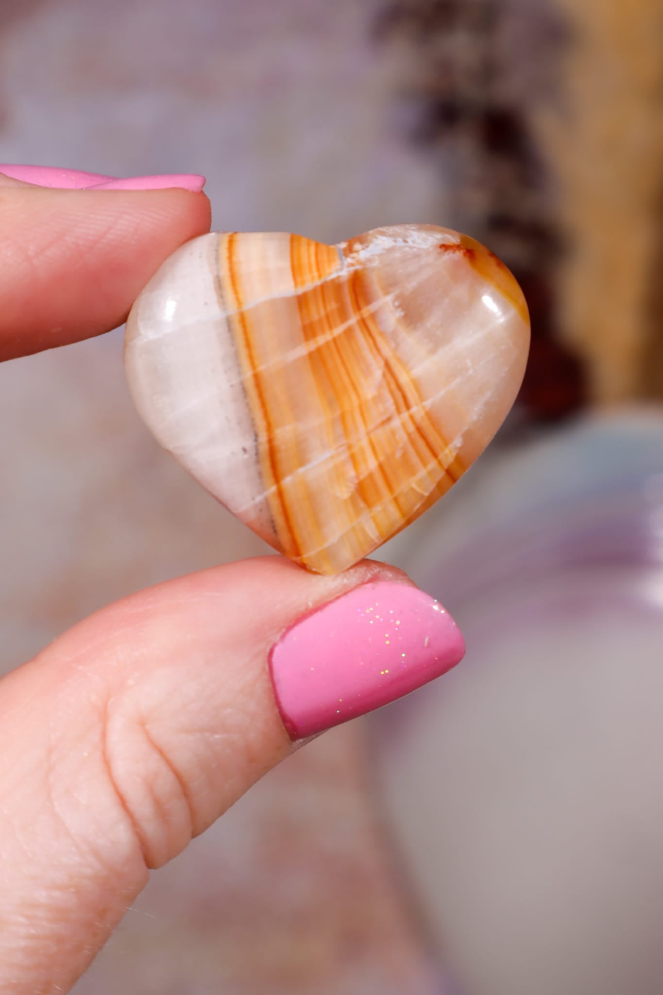 Yellow Calcite Hearts | 26-32mm | Mexico Hearts Tali & Loz Crystals