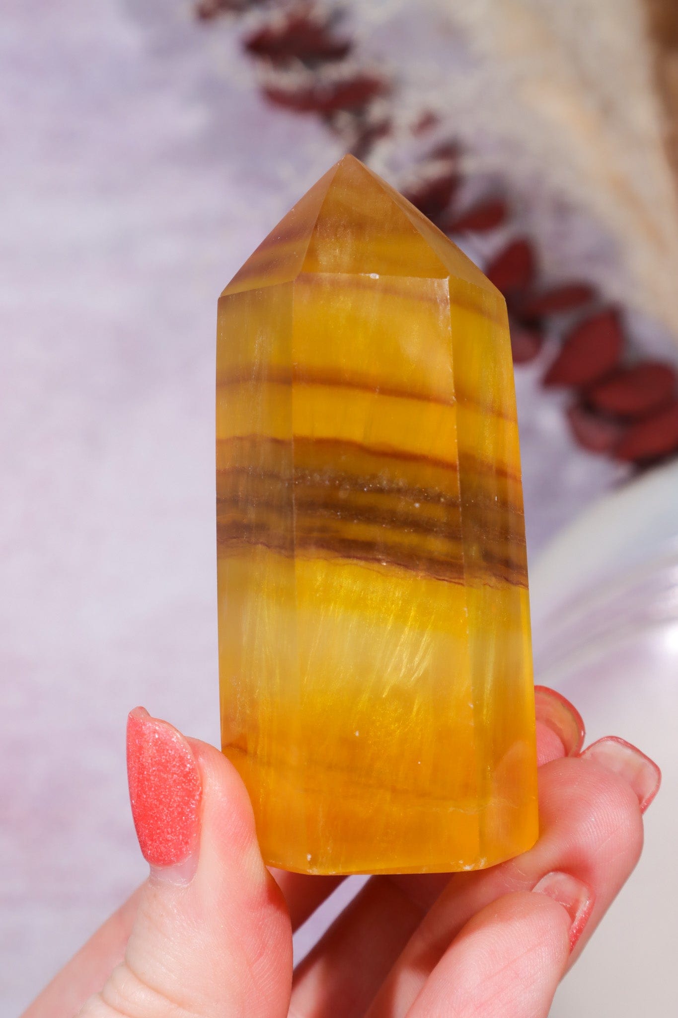 Yellow Fluorite Tower 7cm Towers Tali & Loz Crystals