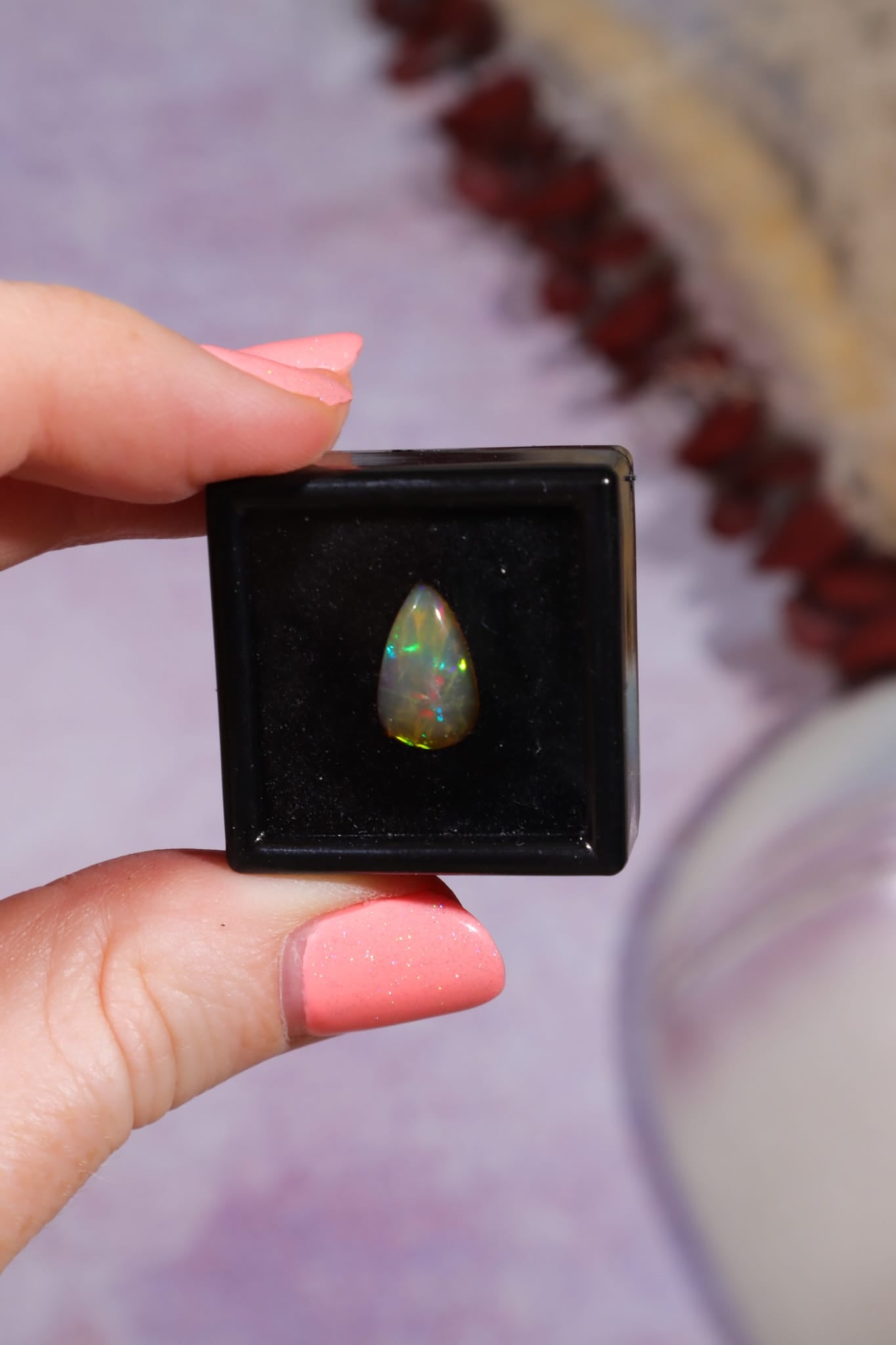 Yellow Opal Teardrop Cabochon | 12mm | Ethiopia Jewellery Tali & Loz Crystals