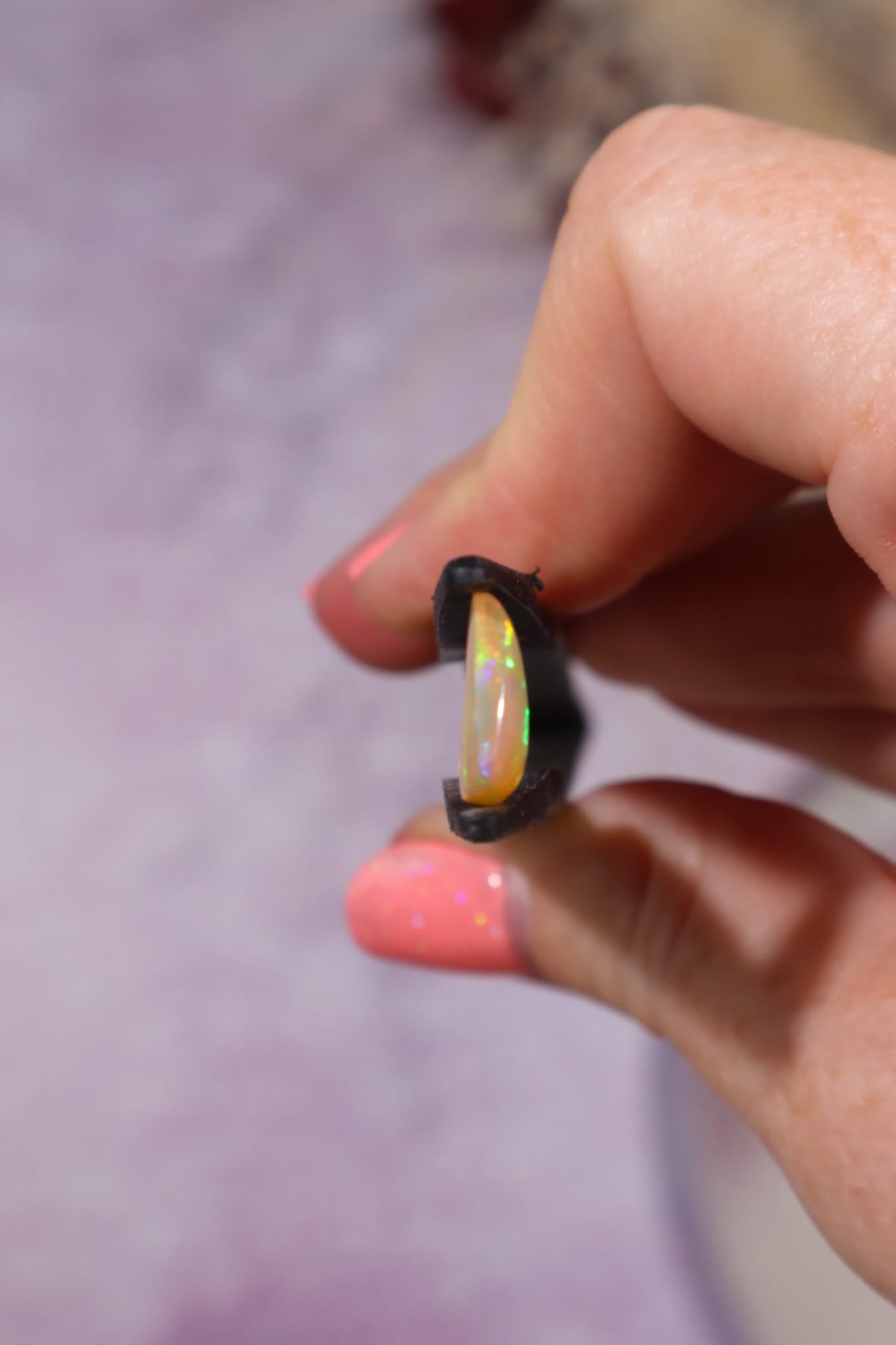 Yellow Opal Teardrop Cabochon | 12mm | Ethiopia Jewellery Tali & Loz Crystals