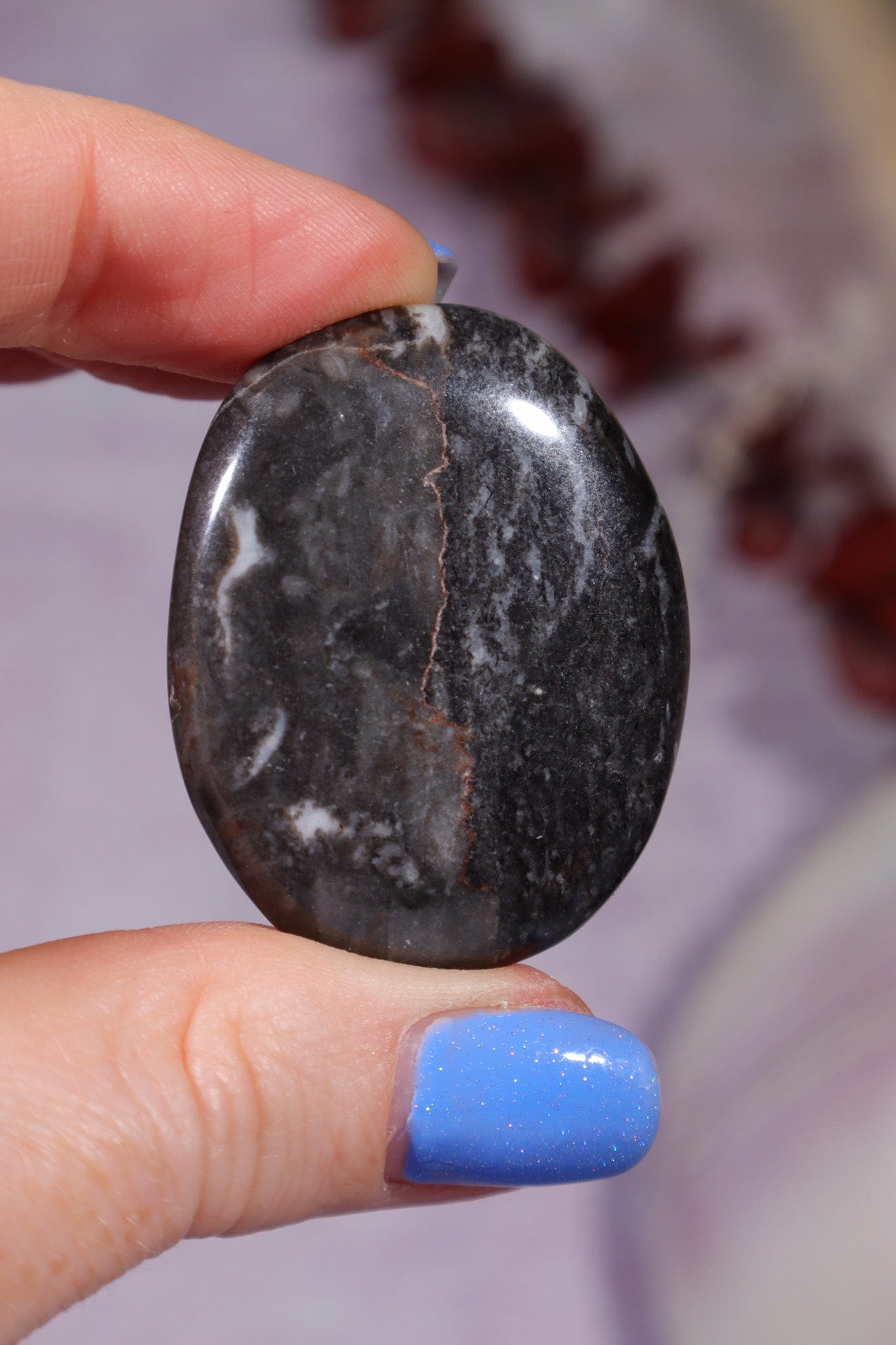 Zebra Agate Palmstones 4cm Palmstone Tali & Loz Crystals