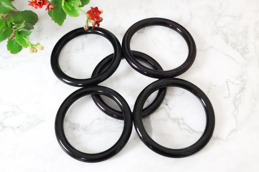 Black Obsidian Bangles - Protection/Emotional Support Bracelets Tali & Loz
