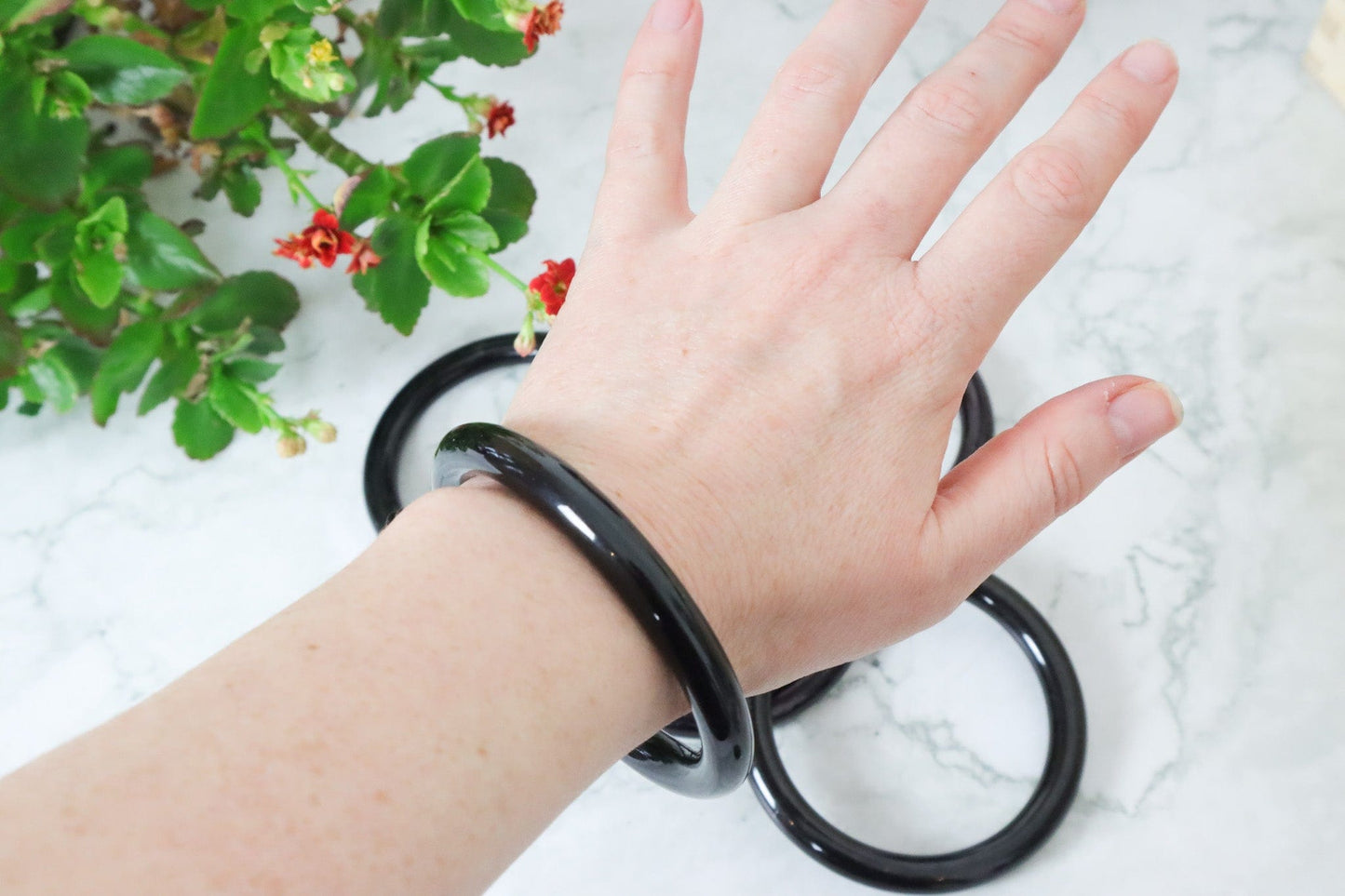 Black Obsidian Bangles - Protection/Emotional Support Bracelets Tali & Loz