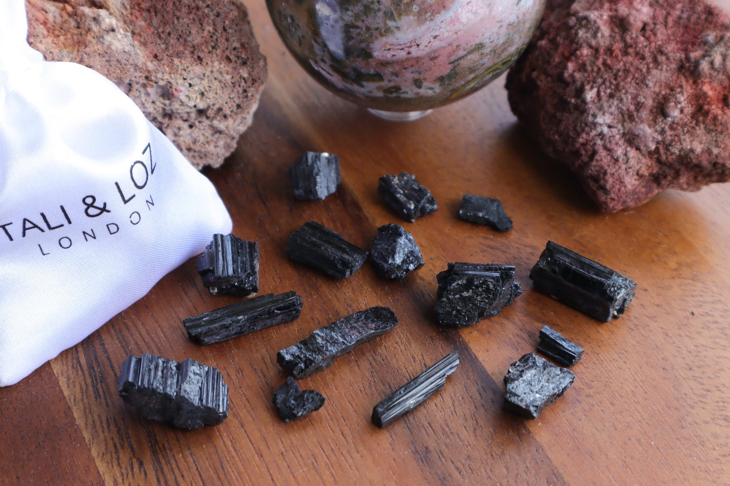 Black Tourmaline Chips - Protection/Cleansing Crystal Chips Tali & Loz