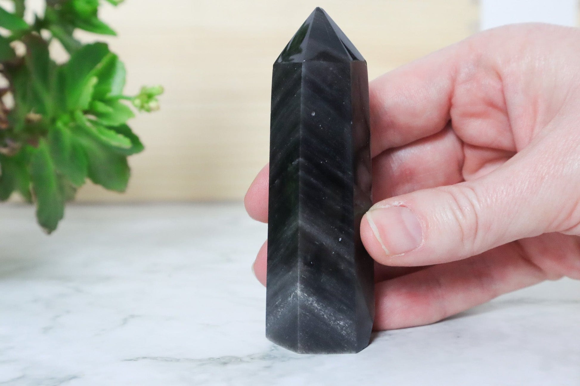 Silver Sheen Obsidian Towers - Protection/Grounding Towers Tali & Loz