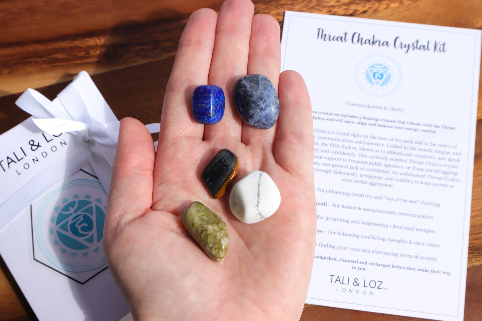 Throat Chakra Crystal Kit Crystal Sets Tali & Loz